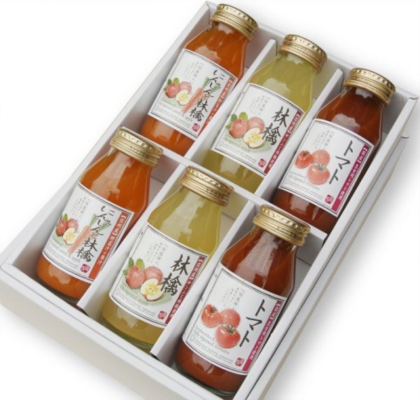 画像2: 健康ジュース 飲みきり6本ギフトセット (りんご&にんじんと林檎&トマト) (2)