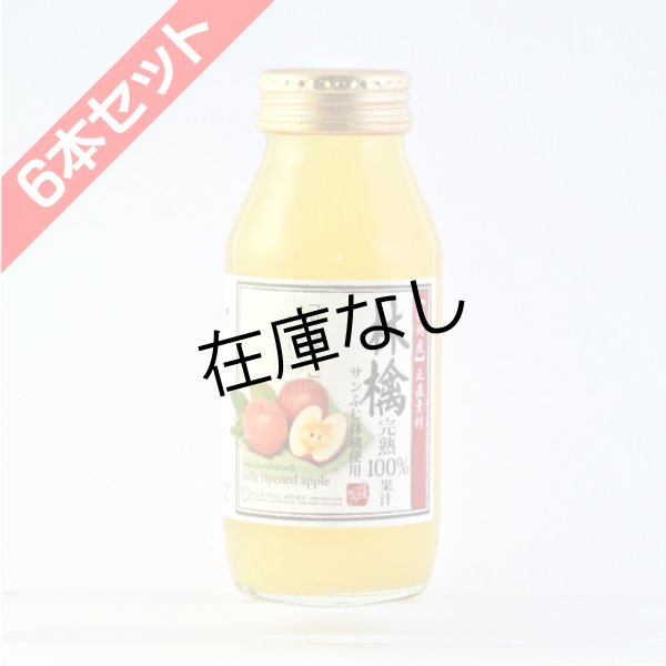 画像1: りんごジュース　完熟100%果汁 飲み切り180ml　６本セット (1)