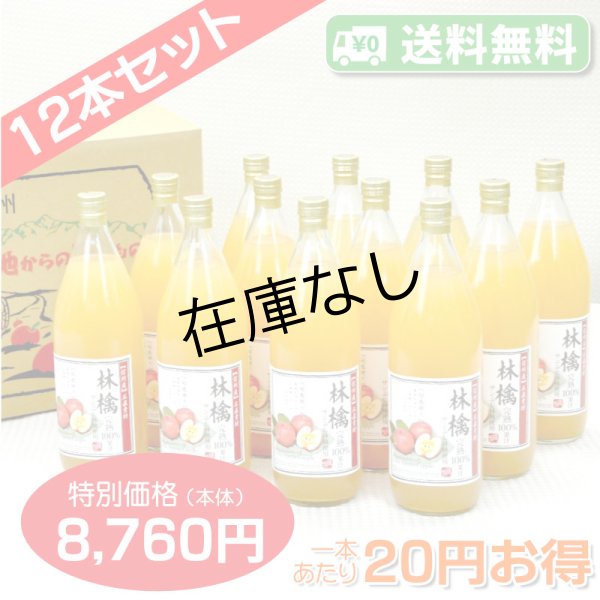 画像1: 【送料無料】南信州産 りんごジュース（ふじ）　完熟100%果汁　12本セット【一本あたり730円】 (1)