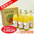 画像1: 南信州産すりおろしりんごジュース　完熟100%果汁　6本セット　【一本あたり730円】 (1)