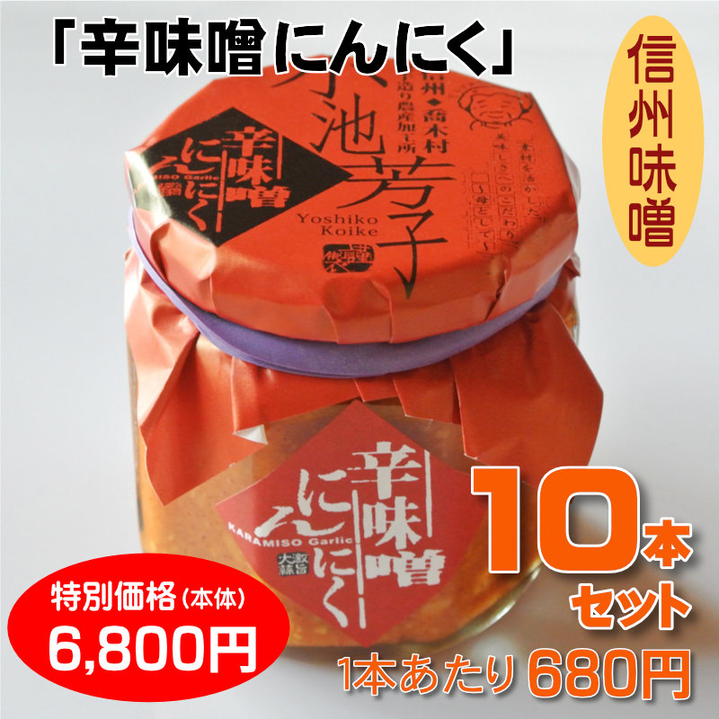 辛味噌にんにく 10本セット【一本あたり610円】